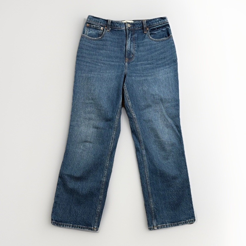 Abercrombie & Fitch Women's Sz 8 The '90s Straight Ultra High Rise Jeans 30x27